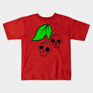 Cherry Skulls - Transparent Kids T-Shirt